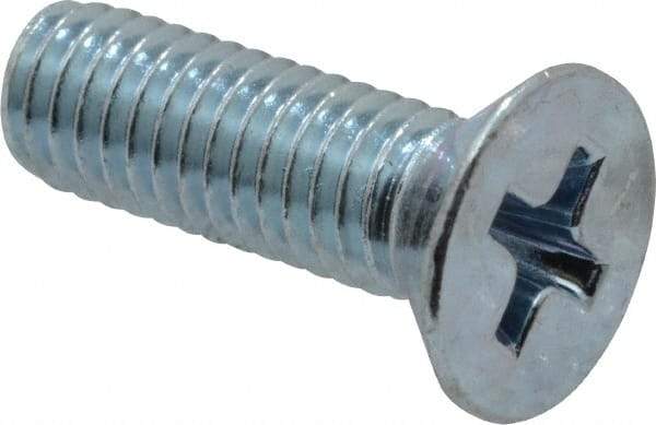 Value Collection - #10-32 UNF, 5/8" OAL Phillips Drive Machine Screw - Flat Head, Grade 2 Steel, Zinc-Plated Finish, Without Washer - Industrial Tool & Supply