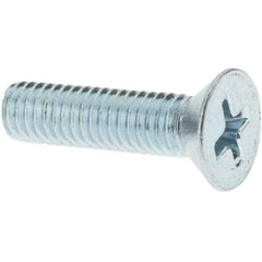 Value Collection - #10-32 UNF, 3/4" OAL Phillips Drive Machine Screw - Flat Head, Grade 2 Steel, Zinc-Plated Finish, Without Washer - Industrial Tool & Supply