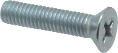 Value Collection - #10-32 UNF, 7/8" OAL Phillips Drive Machine Screw - Flat Head, Grade 2 Steel, Zinc-Plated Finish, Without Washer - Industrial Tool & Supply