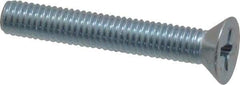 Value Collection - #10-32 UNF, 1-1/4" OAL Phillips Drive Machine Screw - Flat Head, Grade 2 Steel, Zinc-Plated Finish, Without Washer - Industrial Tool & Supply