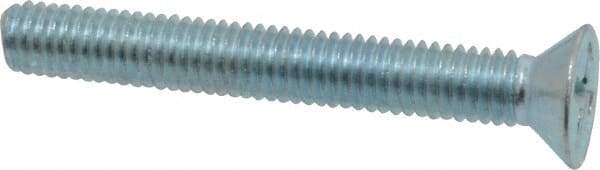 Value Collection - #10-32 UNF, 1-1/2" OAL Phillips Drive Machine Screw - Flat Head, Grade 2 Steel, Zinc-Plated Finish, Without Washer - Industrial Tool & Supply