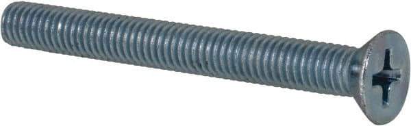 Value Collection - #10-32 UNF, 1-3/4" OAL Phillips Drive Machine Screw - Flat Head, Grade 2 Steel, Zinc-Plated Finish, Without Washer - Industrial Tool & Supply