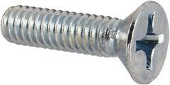 Value Collection - #12-24 UNC, 7/8" OAL Phillips Drive Machine Screw - Flat Head, Grade J82 Steel, Zinc-Plated Finish, Without Washer - Industrial Tool & Supply