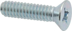 Value Collection - 1/4-20 UNC, 1" OAL Phillips Drive Machine Screw - Flat Head, Grade 2 Steel, Zinc-Plated Finish, Without Washer - Industrial Tool & Supply