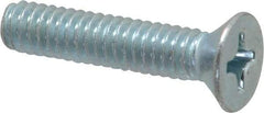 Value Collection - 1/4-20 UNC, 1-1/4" OAL Phillips Drive Machine Screw - Flat Head, Grade 2 Steel, Zinc-Plated Finish, Without Washer - Industrial Tool & Supply
