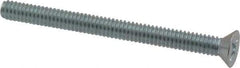 Value Collection - 1/4-20 UNC, 3" OAL Phillips Drive Machine Screw - Flat Head, Grade 2 Steel, Zinc-Plated Finish, Without Washer - Industrial Tool & Supply