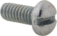 Value Collection - #5-40 UNC, 5/16" Length Under Head Slotted Drive Machine Screw - Round Head, Grade J82 Steel, Zinc-Plated Finish, Without Washer - Industrial Tool & Supply