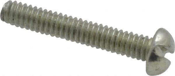 Value Collection - #5-40 UNC, 3/4" Length Under Head Slotted Drive Machine Screw - Round Head, Grade J82 Steel, Zinc-Plated Finish, Without Washer - Industrial Tool & Supply