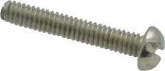 Value Collection - #5-40 UNC, 3/4" Length Under Head Slotted Drive Machine Screw - Round Head, Grade J82 Steel, Zinc-Plated Finish, Without Washer - Industrial Tool & Supply