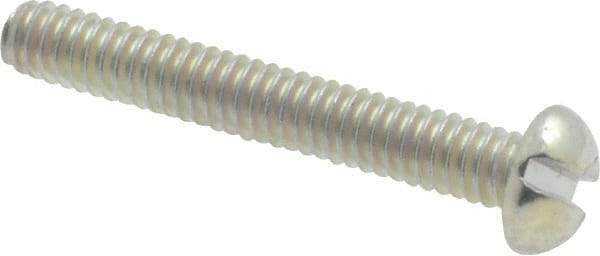 Value Collection - #5-40 UNC, 7/8" Length Under Head Slotted Drive Machine Screw - Round Head, Grade J82 Steel, Zinc-Plated Finish, Without Washer - Industrial Tool & Supply