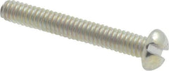 Value Collection - #5-40 UNC, 7/8" Length Under Head Slotted Drive Machine Screw - Round Head, Grade J82 Steel, Zinc-Plated Finish, Without Washer - Industrial Tool & Supply