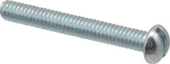 Value Collection - #5-40 UNC, 1" Length Under Head Slotted Drive Machine Screw - Round Head, Grade J82 Steel, Zinc-Plated Finish, Without Washer - Industrial Tool & Supply