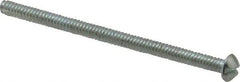 Value Collection - #6-32 UNC, 2-1/4" Length Under Head Slotted Drive Machine Screw - Round Head, Grade 2 Alloy Steel, Zinc-Plated Finish, Without Washer - Industrial Tool & Supply