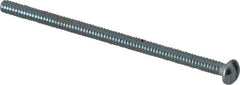 Value Collection - #6-32 UNC, 2-1/2" Length Under Head Slotted Drive Machine Screw - Round Head, Grade 2 Alloy Steel, Zinc-Plated Finish, Without Washer - Industrial Tool & Supply