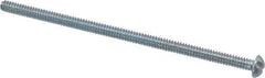 Value Collection - #6-32 UNC, 3" Length Under Head Slotted Drive Machine Screw - Round Head, Grade 2 Alloy Steel, Zinc-Plated Finish, Without Washer - Industrial Tool & Supply