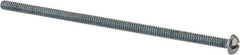 Value Collection - #6-32 UNC, 3-1/2" Length Under Head Slotted Drive Machine Screw - Round Head, Grade 2 Alloy Steel, Zinc-Plated Finish, Without Washer - Industrial Tool & Supply