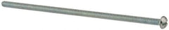 Value Collection - #6-32 UNC, 3-3/4" Length Under Head Slotted Drive Machine Screw - Round Head, Grade 2 Alloy Steel, Zinc-Plated Finish, Without Washer - Industrial Tool & Supply