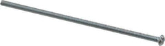 Value Collection - #6-32 UNC, 4" Length Under Head Slotted Drive Machine Screw - Round Head, Grade 2 Alloy Steel, Zinc-Plated Finish, Without Washer - Industrial Tool & Supply