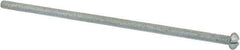 Value Collection - #8-32 UNC, 5" Length Under Head Slotted Drive Machine Screw - Round Head, Grade J82 Steel, Zinc-Plated Finish, Without Washer - Industrial Tool & Supply