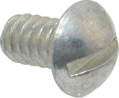 Value Collection - #10-24 UNC, 5/16" Length Under Head Slotted Drive Machine Screw - Round Head, Grade J82 Steel, Zinc-Plated Finish, Without Washer - Industrial Tool & Supply