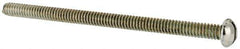 Value Collection - #10-24 UNC, 3-1/4" Length Under Head Slotted Drive Machine Screw - Round Head, Grade J82 Steel, Zinc-Plated Finish, Without Washer - Industrial Tool & Supply