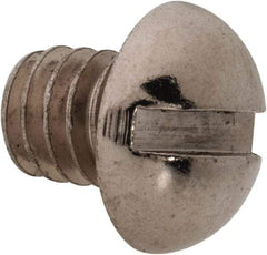 Value Collection - #12-24 UNC, 1/4" Length Under Head Slotted Drive Machine Screw - Round Head, Grade 2 Alloy Steel, Zinc-Plated Finish, Without Washer - Industrial Tool & Supply