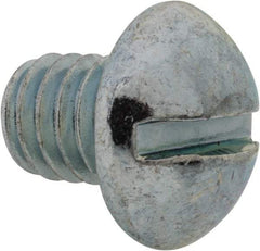 Value Collection - 5/16-18 UNC, 3/8" Length Under Head Slotted Drive Machine Screw - Round Head, Grade J82 Steel, Zinc-Plated Finish, Without Washer - Industrial Tool & Supply