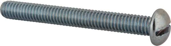 Value Collection - 5/16-18 UNC, 2-3/4" Length Under Head Slotted Drive Machine Screw - Round Head, Grade 2 Alloy Steel, Zinc-Plated Finish, Without Washer - Industrial Tool & Supply