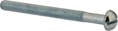 Value Collection - 5/16-18 UNC, 3-3/4" Length Under Head Slotted Drive Machine Screw - Round Head, Grade J82 Steel, Zinc-Plated Finish, Without Washer - Industrial Tool & Supply