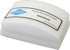 AMPLEX - Super Fine Grade, 800 Grit, Diamond Hand Pad - White, 2-1/8" Wide x 3-1/2" Long x 1-1/2" Thick, Coated - Industrial Tool & Supply