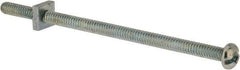 Value Collection - #10-24 UNC, 4" Length Under Head Slotted Drive Machine Screw - Round Head, Grade 2 Steel, Zinc-Plated Finish, Without Washer - Industrial Tool & Supply