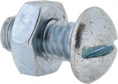 Value Collection - 5/16-18 UNC, 3/4" Length Under Head Slotted Drive Machine Screw - Round Head, Grade 2 Steel, Zinc-Plated Finish, Without Washer - Industrial Tool & Supply