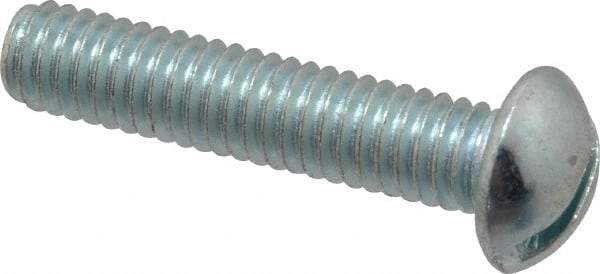 Value Collection - 5/16-18 UNC, 1-1/2" Length Under Head Slotted Drive Machine Screw - Round Head, Grade 2 Steel, Zinc-Plated Finish, Without Washer - Industrial Tool & Supply