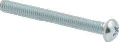 Value Collection - #10-32 UNF, 1-3/4" Length Under Head Phillips Drive Machine Screw - Round Head, Grade 2 Steel, Zinc-Plated Finish, Without Washer - Industrial Tool & Supply