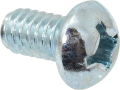 Value Collection - #12-24 UNC, 3/8" Length Under Head Phillips Drive Machine Screw - Round Head, Grade J82 Steel, Zinc-Plated Finish, Without Washer - Industrial Tool & Supply