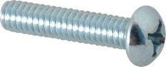 Value Collection - #12-24 UNC, 1" Length Under Head Phillips Drive Machine Screw - Round Head, Grade J82 Steel, Zinc-Plated Finish, Without Washer - Industrial Tool & Supply