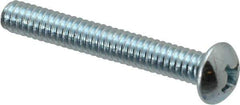 Value Collection - 1/4-20 UNC, 1-3/4" Length Under Head Phillips Drive Machine Screw - Round Head, Grade 2 Steel, Zinc-Plated Finish, Without Washer - Industrial Tool & Supply