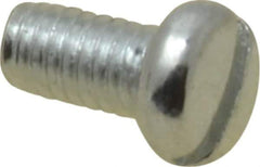 Value Collection - M2.6x0.45, 5mm Length Under Head Slotted Drive Machine Screw - Pan Head, Grade 4.8 Steel, Zinc-Plated Finish, Without Washer - Industrial Tool & Supply
