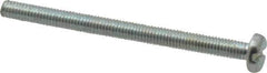Value Collection - M3x0.50, 40mm Length Under Head Slotted Drive Machine Screw - Pan Head, Grade 4.8 Steel, Zinc-Plated Finish, Without Washer - Industrial Tool & Supply