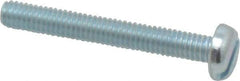 Value Collection - M4x0.70, 30mm Length Under Head Slotted Drive Machine Screw - Pan Head, Grade 4.8 Steel, Zinc-Plated Finish, Without Washer - Industrial Tool & Supply