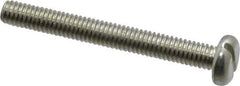 Value Collection - M4x0.70, 35mm Length Under Head Slotted Drive Machine Screw - Pan Head, Grade 4.8 Steel, Zinc-Plated Finish, Without Washer - Industrial Tool & Supply