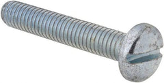 Value Collection - M6x1.00, 35mm Length Under Head Slotted Drive Machine Screw - Pan Head, Grade 4.8 Steel, Zinc-Plated Finish, Without Washer - Industrial Tool & Supply