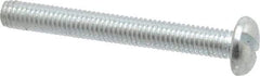Value Collection - M6x1.00, 50mm Length Under Head Slotted Drive Machine Screw - Pan Head, Grade 4.8 Steel, Zinc-Plated Finish, Without Washer - Industrial Tool & Supply