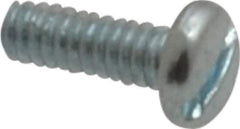 Value Collection - #2-56 UNC, 1/4" Length Under Head Slotted Drive Machine Screw - Pan Head, Grade J82 Steel, Zinc-Plated Finish, Without Washer - Industrial Tool & Supply