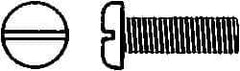 Value Collection - M8x1.25 Metric Coarse, 10mm Length Under Head Slotted Drive Machine Screw - Pan Head, Grade 18-8 & A2 Stainless Steel, Uncoated, Without Washer - Industrial Tool & Supply