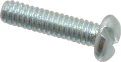 Value Collection - #2-56 UNC, 3/8" Length Under Head Slotted Drive Machine Screw - Pan Head, Grade J82 Steel, Zinc-Plated Finish, Without Washer - Industrial Tool & Supply