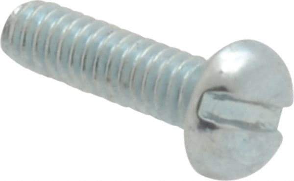Value Collection - #3-48 UNC, 3/8" Length Under Head Slotted Drive Machine Screw - Pan Head, Grade J82 Steel, Zinc-Plated Finish, Without Washer - Industrial Tool & Supply