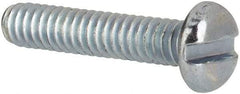Value Collection - #3-48 UNC, 1/2" Length Under Head Slotted Drive Machine Screw - Pan Head, Grade J82 Steel, Zinc-Plated Finish, Without Washer - Industrial Tool & Supply