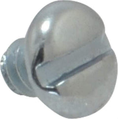 Value Collection - #4-40 UNC, 1/8" Length Under Head Slotted Drive Machine Screw - Pan Head, Grade 2 Steel, Zinc-Plated Finish, Without Washer - Industrial Tool & Supply