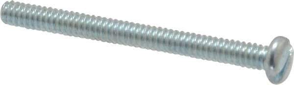 Value Collection - #4-40 UNC, 1-1/4" Length Under Head Slotted Drive Machine Screw - Pan Head, Grade J82 Steel, Zinc-Plated Finish, Without Washer - Industrial Tool & Supply
